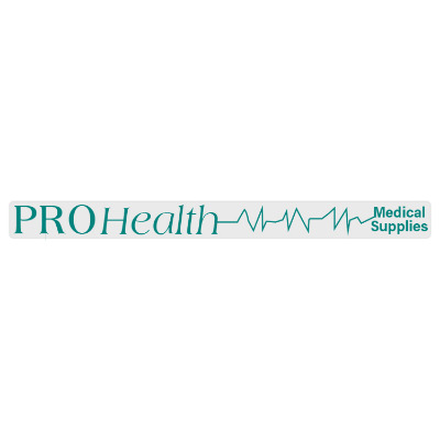 18 x 1-1/8 inch rectangle sticker with custom imprint.