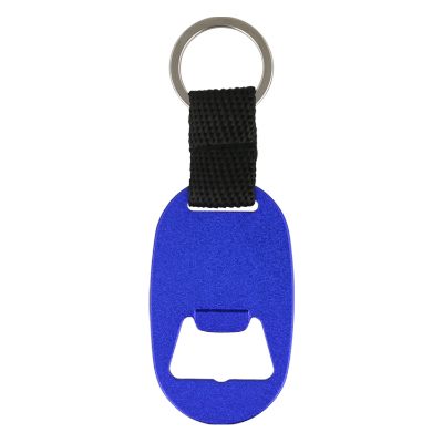 Metal matte green tag key ring bottle opener blank.