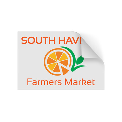 Full color branded rectangle sticker