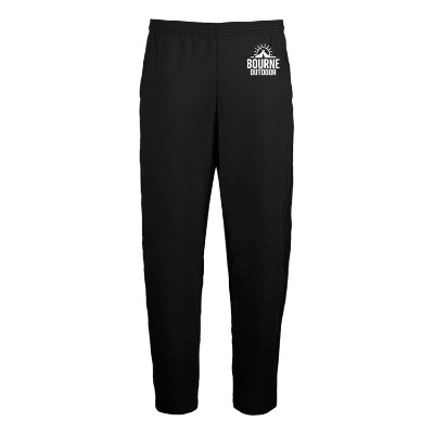 Personalized jet black sweatpant with logo.