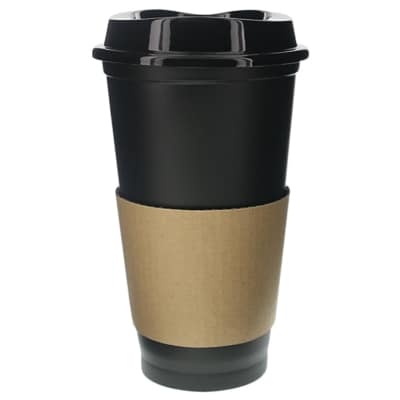 Plastic black tumbler blank in 16 ounces.