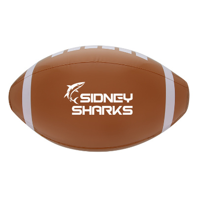 Brown plastic branded football beach ball