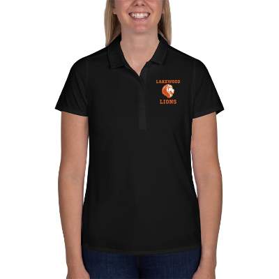 Customized black full color gamer golf polo