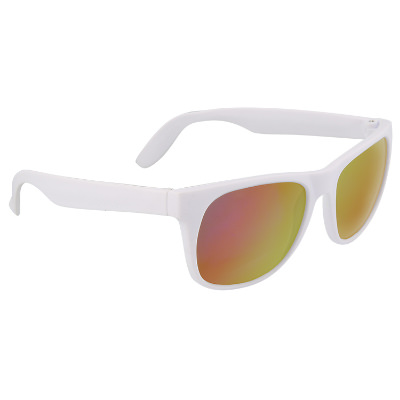 Polypropylene red rubberized maui sunglasses blank.