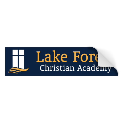 Customized full color bumper sticker branded