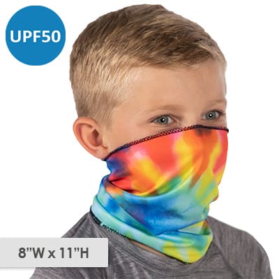 Poleyster microfiber stock design youth neck gaiter blank.