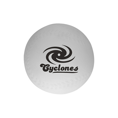 Vinyl white branded baseball