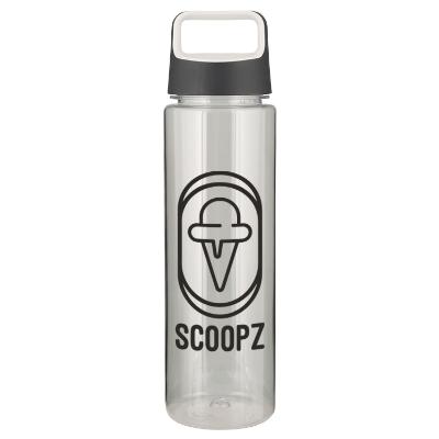 Storm gray plastic bottle with custom logo.