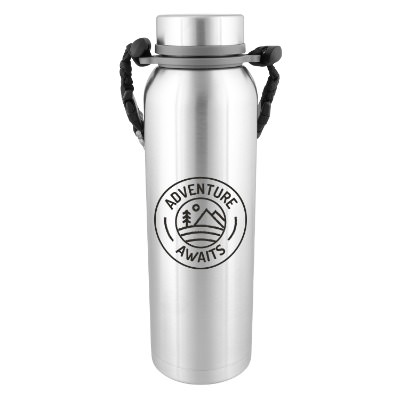 Stainless sports bottle with custom logo in 32 oz.