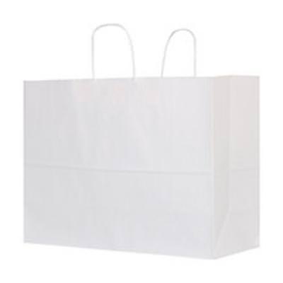 Paper white gloss recyclable bag blank.