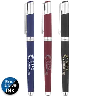 Plastic satin dixie gel pen with ink.