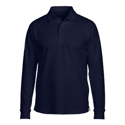 Blank navy long-sleeve tactical polo