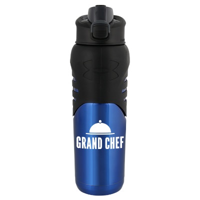 Royal stainless bottle with custom logo.