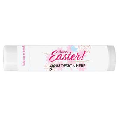 Easter lip balm with a customizable imprint.