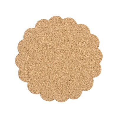 Cork 4 inches flower coaster blank.