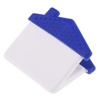 Plastic white with blue grip house magnet chip clip blank..
