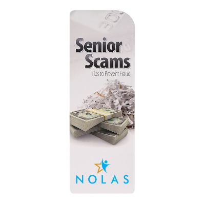 White cardstock bookmark with a custom imprint.