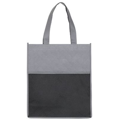 Polypropylene royal blue diamond shopper tote blank.