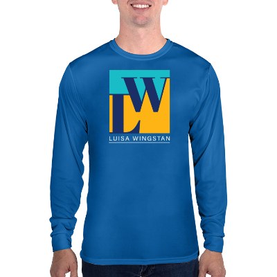 Full color logoed royal long sleeve t-shirt.