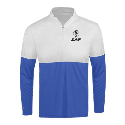 Custom White and Blue Quarter-Zip