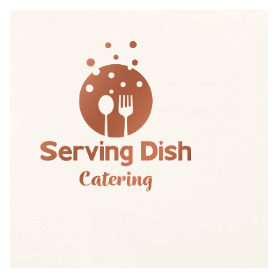 3Ply tissue white high quality foil stamped dinner napkins personalized.