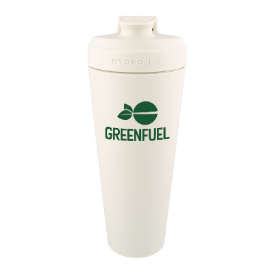 Bone colored sports bottle with custom logo in 24 oz.