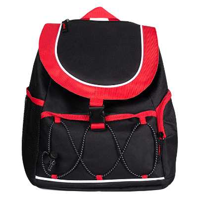Blank red backpack cooler.