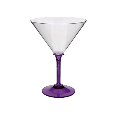 Acrylic pink martini glass blank in 10 ounces.