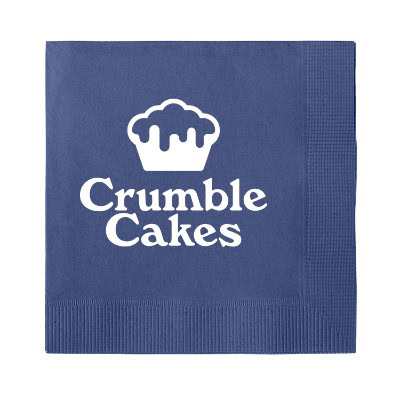 3Ply tissue dove gray cocktail napkin with custom imprint.