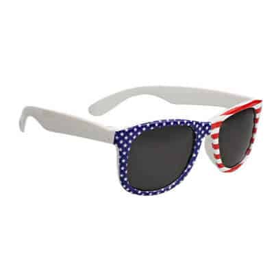 Polycarbonate USA flag patriotic malibu sunglasses blank.