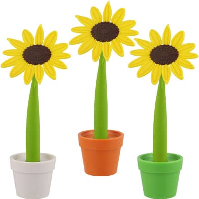 Plastic sunflower pen blank.