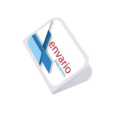 Plastic white chip clip full color custom printed.