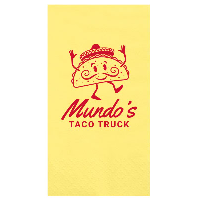 3Ply tissue light yellow high quality guest towel napkins promo.