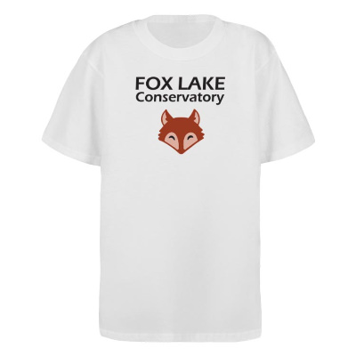 White youth full color personalized short sleeve shirt.