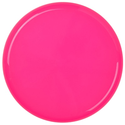 Plastic neon orange teeny-tiny 4 inch flying disc blank.