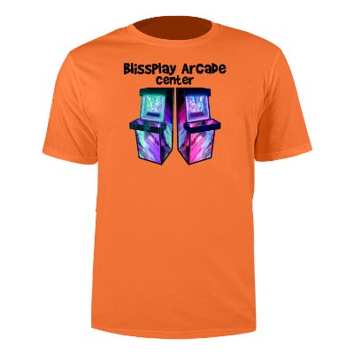 Organge customizable short sleeve t-shirt with logo.