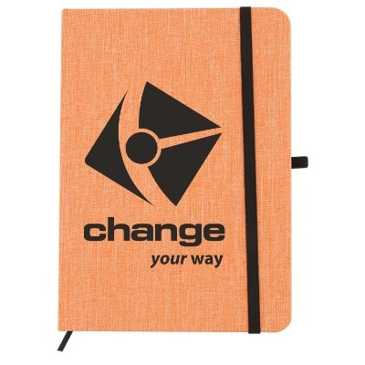 Polycanvas olive canvas journal with customized logo.