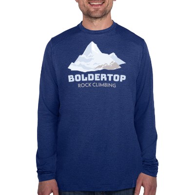 True royal heather custom full color long sleeve tee.