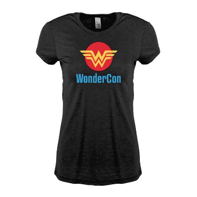 Black frost women's tee with custom full color imprint.