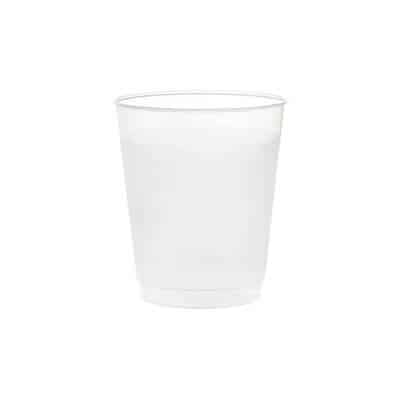 Durable plastic frosted plastic cup blank in 5 ounces.