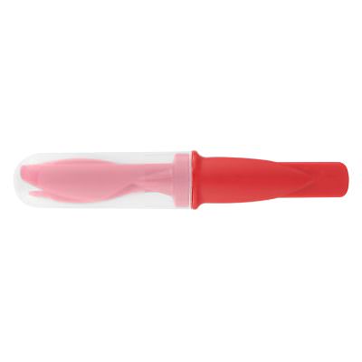 Red portable utensil set blank.