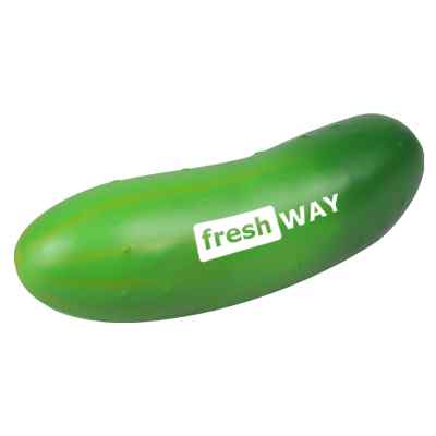 Foam cucumber stress ball with custom imprint