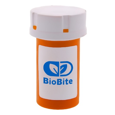Orange with white foam stress ball with a custom logo.