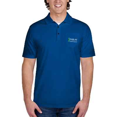 Customized full color blue micro pique 2.0 pocket polo