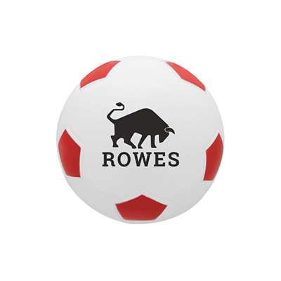 White with red customized foam soccer ball