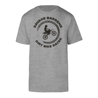 Ring spun sports grey t-shirt with custom logo.