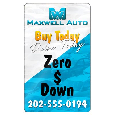 5 x 8-1/2 inch magnet round corners with full color imprint.