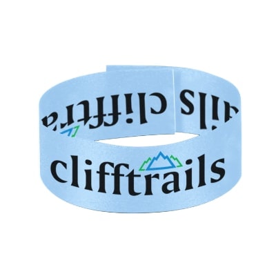 White wristband available in a full-color imprint.