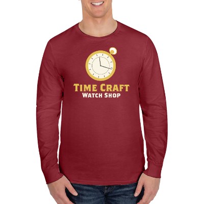 Full color long sleeve t-shirt in cardinal.