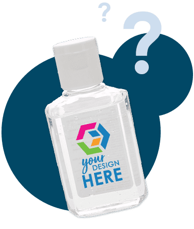 Personalized hand sanitizer with full-color imprint